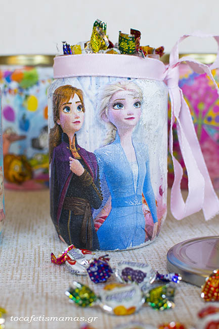 DIY Βαζάκι για Κεράσματα με Ντεκουπάζ.