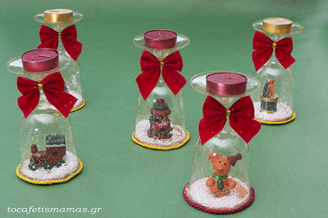 Χριστουγεννιάτικα Κηροπήγια από Ποτήρια Μίας Χρήσης.