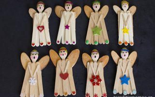 Χριστουγεννιάτικα Αγγελάκια με Ξυλάκια.