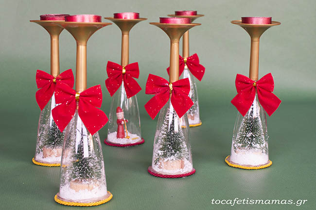 Χριστουγεννιάτικα Κηροπήγια από Ποτήρια Μίας Χρήσης.