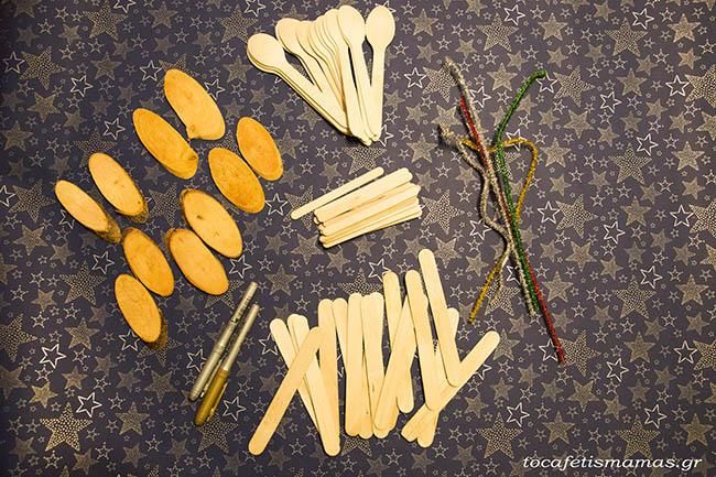 Χριστουγεννιάτικα Αγγελάκια με Ξυλάκια.