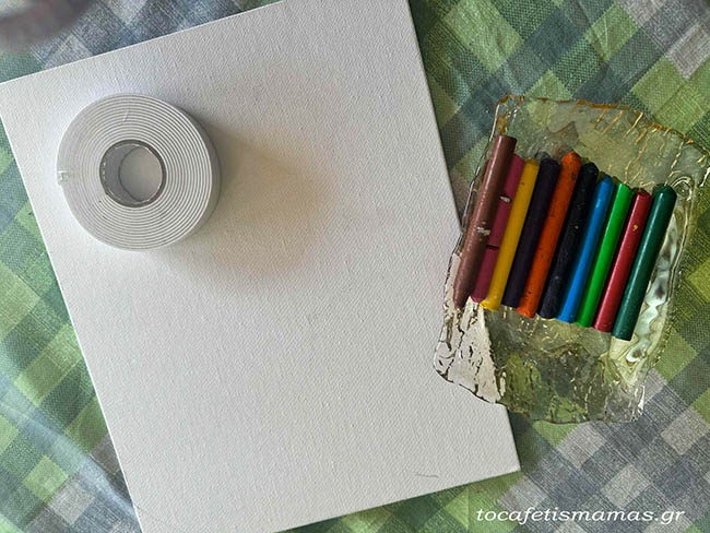 DIY: Πίνακας με Λιωμένες Κηρομπογιές