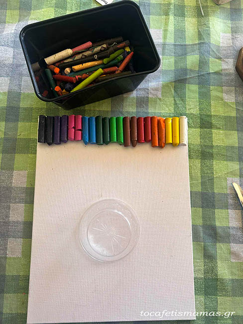 DIY: Πίνακας με Λιωμένες Κηρομπογιές