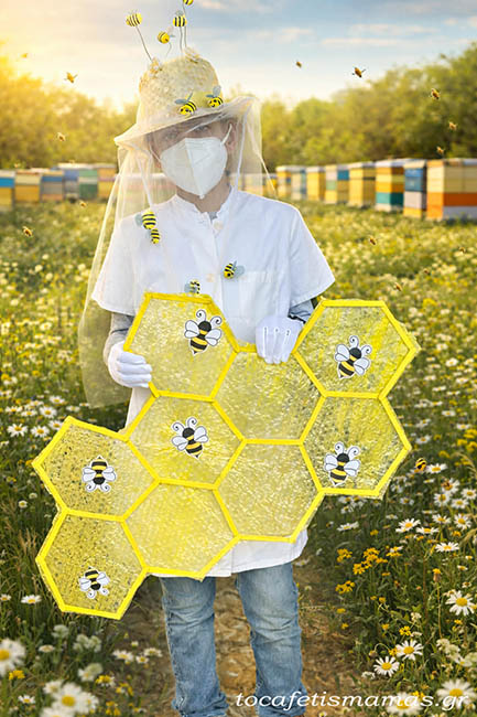 Πώς να φτιάξετε και εσείς μια αποκριάτικη στολή μελισσοκόμου (DIY).