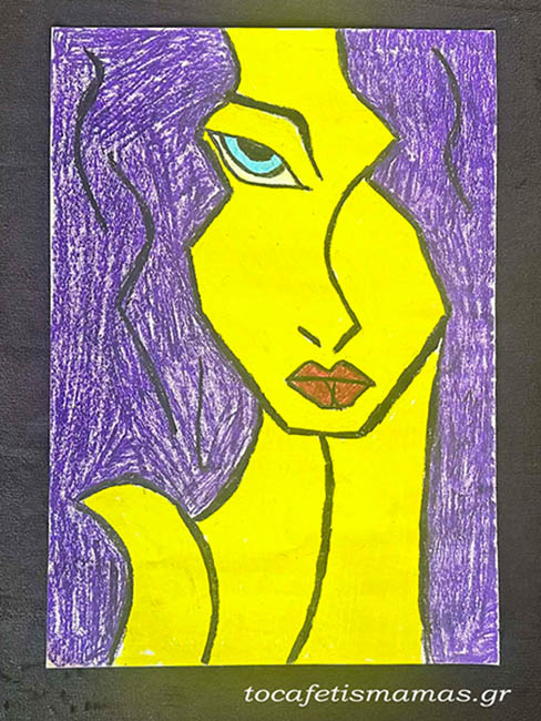 Πορτρέτα γυναικών με κηρομπογιές.