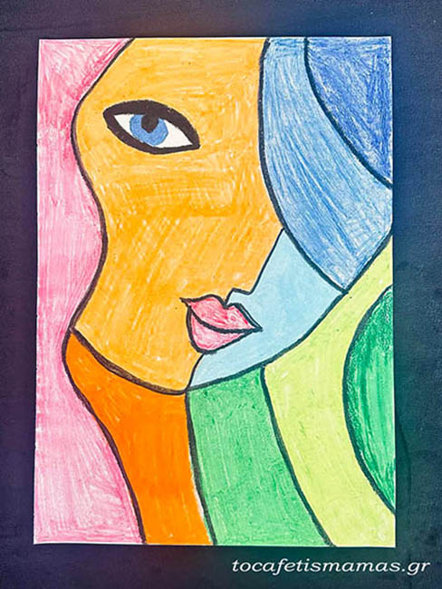 Πορτρέτα γυναικών με κηρομπογιές.