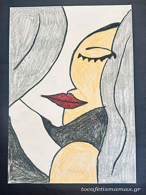 Πορτρέτα γυναικών με κηρομπογιές.