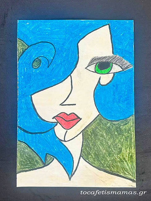 Πορτρέτα γυναικών με κηρομπογιές.