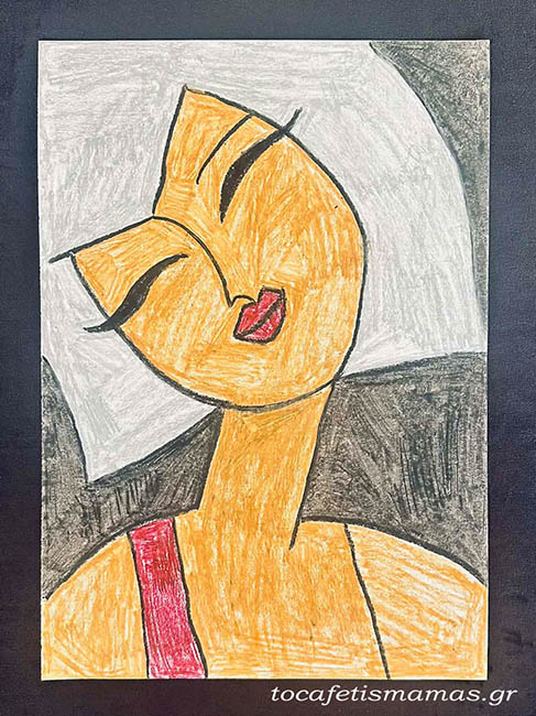 Πορτρέτα γυναικών με κηρομπογιές.