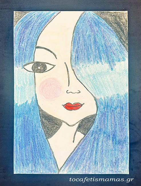 Πορτρέτα γυναικών με κηρομπογιές.