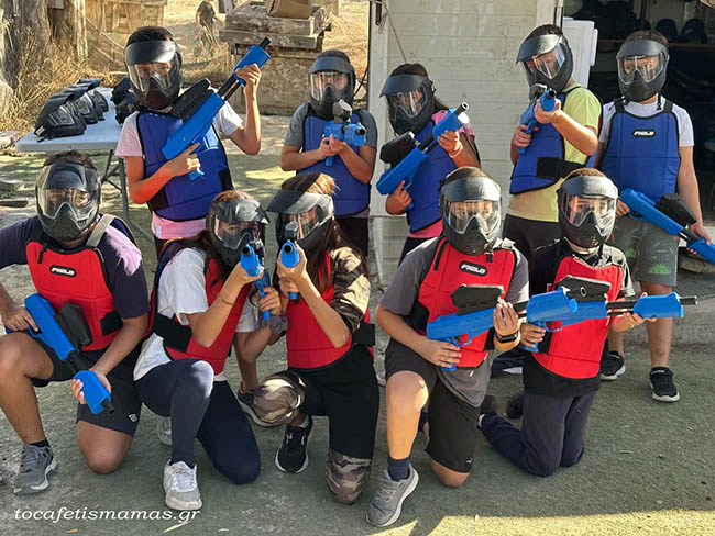Πάρτι γενεθλίων με θέμα paintball.